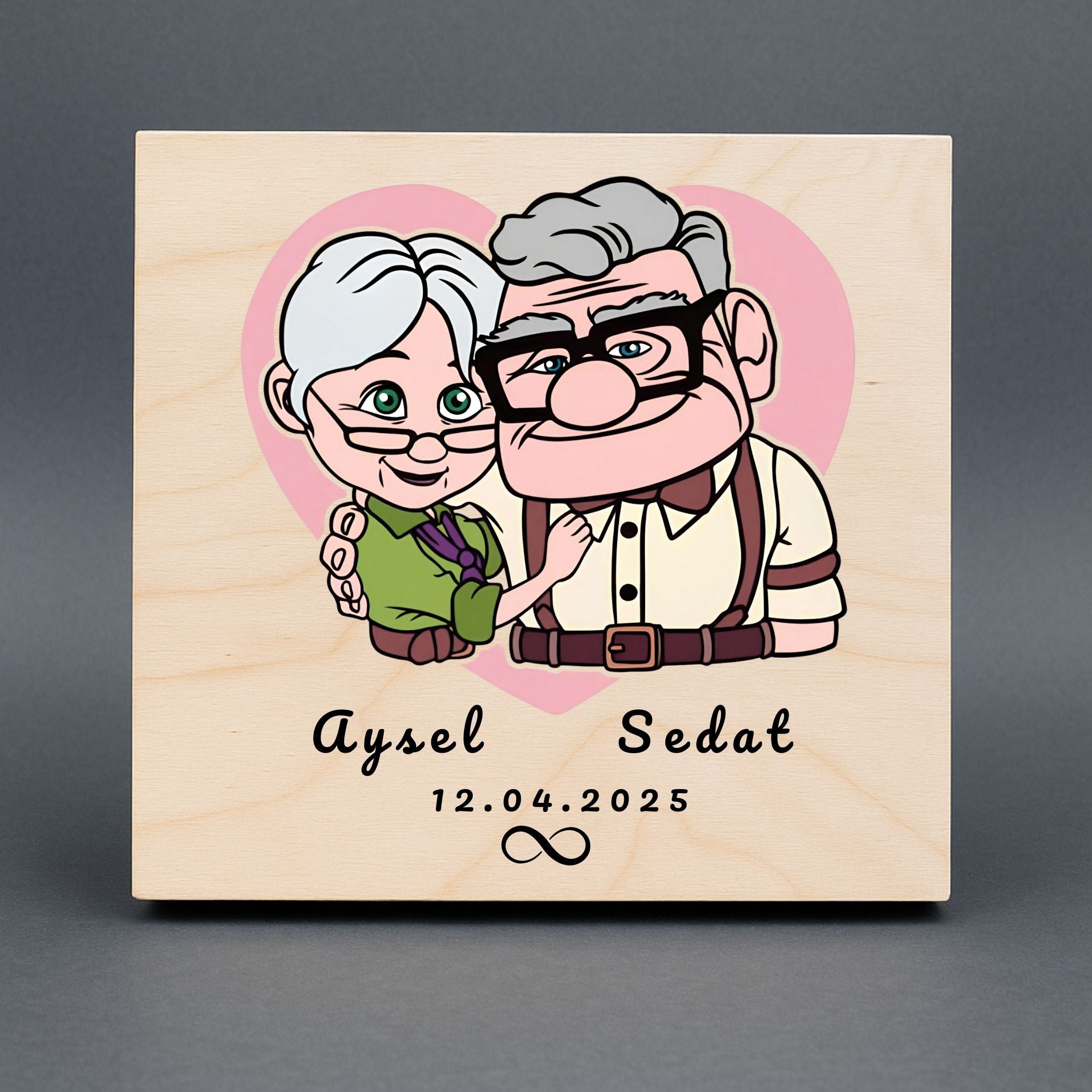 Bizim Hikayemiz – Kişiye Özel Çift Hatıra Panosu | Voguish Wood